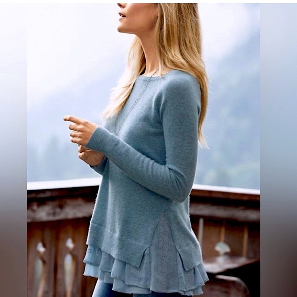 Garnet Hill Gray Knit Sweater